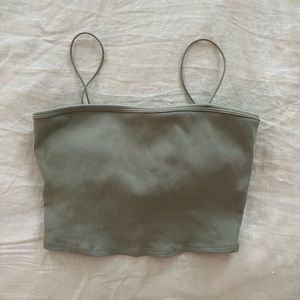 ALO Goddess Ribbed Bandeau Top